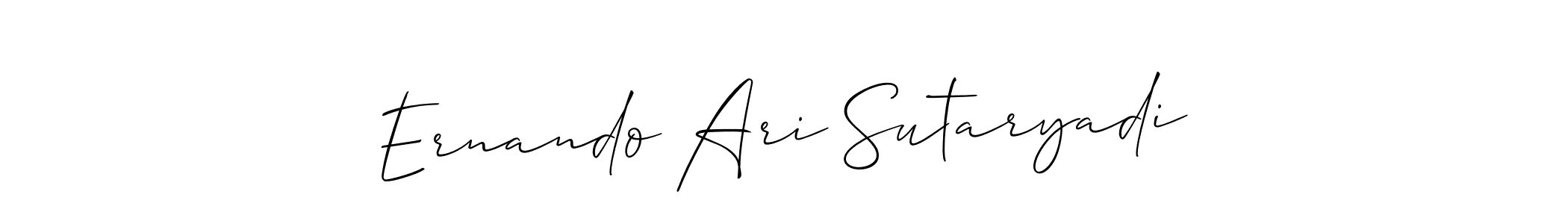 Design your own signature with our free online signature maker. With this signature software, you can create a handwritten (Allison_Script) signature for name Ernando Ari Sutaryadi. Ernando Ari Sutaryadi signature style 2 images and pictures png