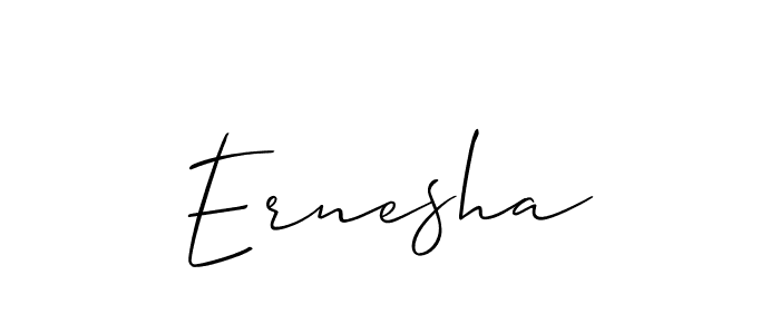 Ernesha stylish signature style. Best Handwritten Sign (Allison_Script) for my name. Handwritten Signature Collection Ideas for my name Ernesha. Ernesha signature style 2 images and pictures png