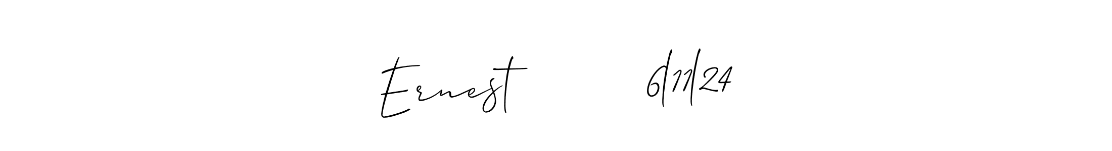 How to make Ernest         6l11l24 signature? Allison_Script is a professional autograph style. Create handwritten signature for Ernest         6l11l24 name. Ernest         6l11l24 signature style 2 images and pictures png