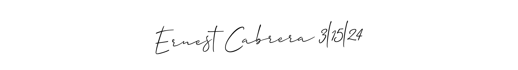The best way (Allison_Script) to make a short signature is to pick only two or three words in your name. The name Ernest Cabrera 3l15l24 include a total of six letters. For converting this name. Ernest Cabrera 3l15l24 signature style 2 images and pictures png