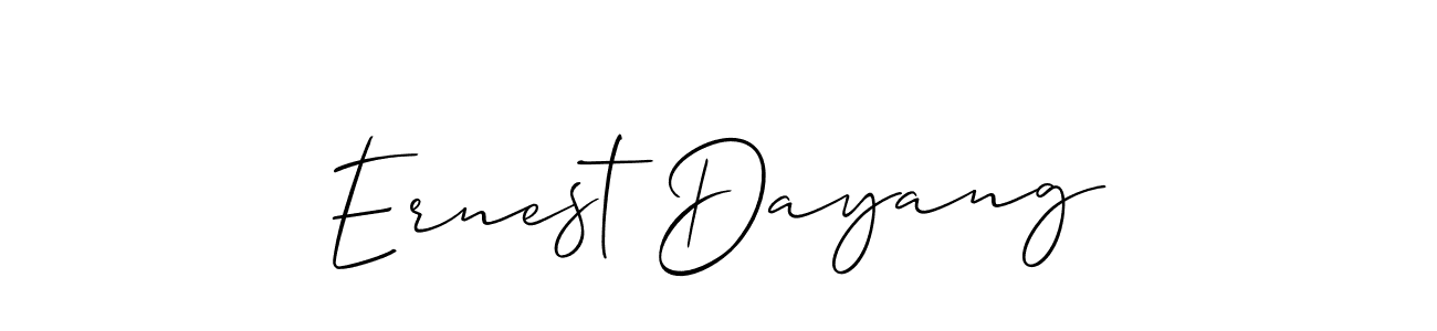 Similarly Allison_Script is the best handwritten signature design. Signature creator online .You can use it as an online autograph creator for name Ernest Dayang. Ernest Dayang signature style 2 images and pictures png