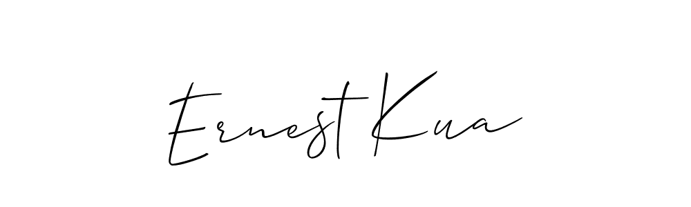 Allison_Script is a professional signature style that is perfect for those who want to add a touch of class to their signature. It is also a great choice for those who want to make their signature more unique. Get Ernest Kua name to fancy signature for free. Ernest Kua signature style 2 images and pictures png