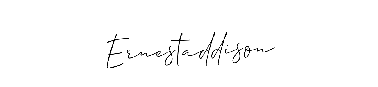 Allison_Script is a professional signature style that is perfect for those who want to add a touch of class to their signature. It is also a great choice for those who want to make their signature more unique. Get Ernestaddison name to fancy signature for free. Ernestaddison signature style 2 images and pictures png