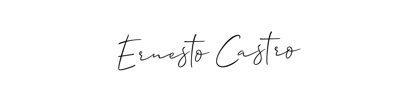 Make a beautiful signature design for name Ernesto Castro. With this signature (Allison_Script) style, you can create a handwritten signature for free. Ernesto Castro signature style 2 images and pictures png