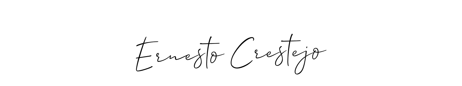 You should practise on your own different ways (Allison_Script) to write your name (Ernesto Crestejo) in signature. don't let someone else do it for you. Ernesto Crestejo signature style 2 images and pictures png