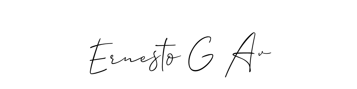 Also we have Ernesto G Av name is the best signature style. Create professional handwritten signature collection using Allison_Script autograph style. Ernesto G Av signature style 2 images and pictures png