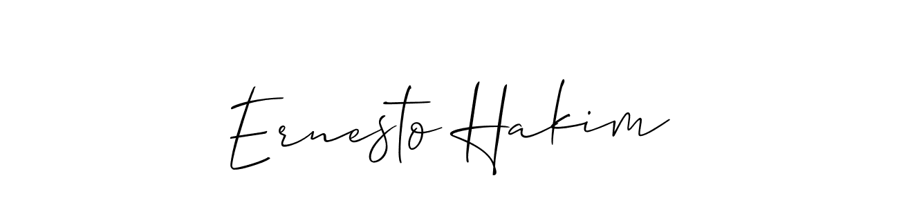 Ernesto Hakim stylish signature style. Best Handwritten Sign (Allison_Script) for my name. Handwritten Signature Collection Ideas for my name Ernesto Hakim. Ernesto Hakim signature style 2 images and pictures png