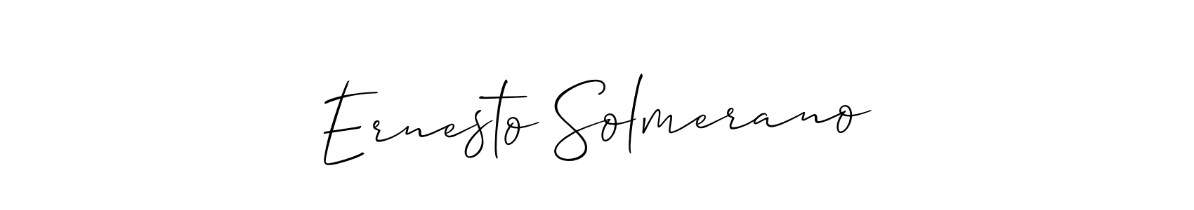 The best way (Allison_Script) to make a short signature is to pick only two or three words in your name. The name Ernesto Solmerano include a total of six letters. For converting this name. Ernesto Solmerano signature style 2 images and pictures png