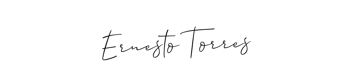 Ernesto Torres stylish signature style. Best Handwritten Sign (Allison_Script) for my name. Handwritten Signature Collection Ideas for my name Ernesto Torres. Ernesto Torres signature style 2 images and pictures png