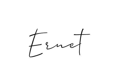 How to make Ernet name signature. Use Allison_Script style for creating short signs online. This is the latest handwritten sign. Ernet signature style 2 images and pictures png