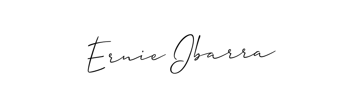 Use a signature maker to create a handwritten signature online. With this signature software, you can design (Allison_Script) your own signature for name Ernie Ibarra. Ernie Ibarra signature style 2 images and pictures png