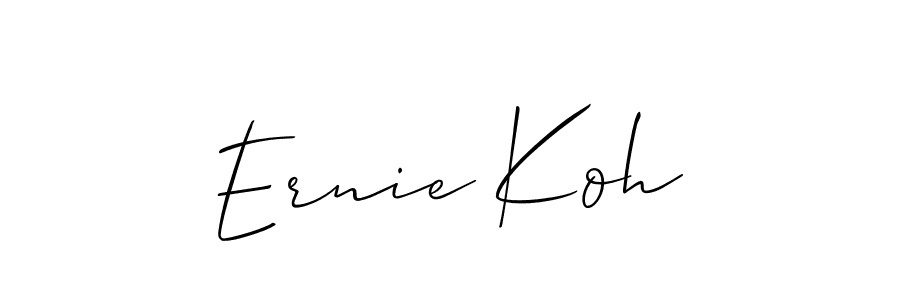 Use a signature maker to create a handwritten signature online. With this signature software, you can design (Allison_Script) your own signature for name Ernie Koh. Ernie Koh signature style 2 images and pictures png