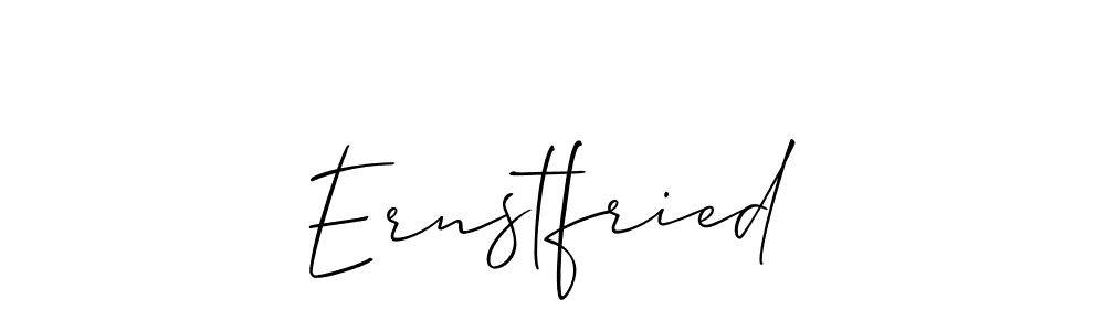 Use a signature maker to create a handwritten signature online. With this signature software, you can design (Allison_Script) your own signature for name Ernstfried. Ernstfried signature style 2 images and pictures png