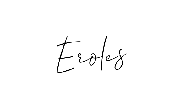 You can use this online signature creator to create a handwritten signature for the name Eroles. This is the best online autograph maker. Eroles signature style 2 images and pictures png