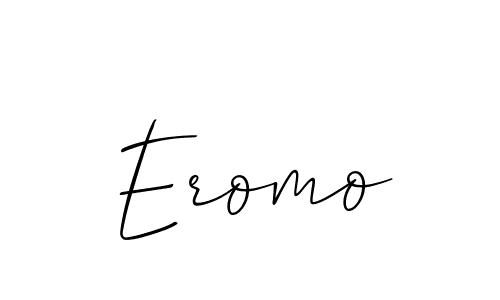 Use a signature maker to create a handwritten signature online. With this signature software, you can design (Allison_Script) your own signature for name Eromo. Eromo signature style 2 images and pictures png