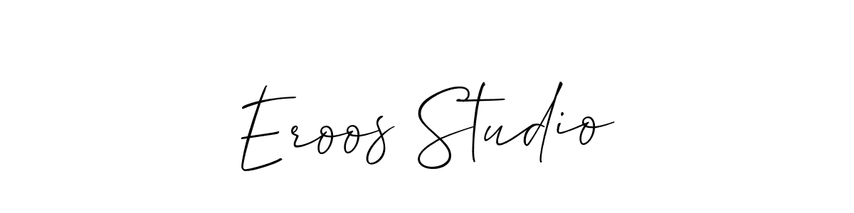 The best way (Allison_Script) to make a short signature is to pick only two or three words in your name. The name Eroos Studio include a total of six letters. For converting this name. Eroos Studio signature style 2 images and pictures png