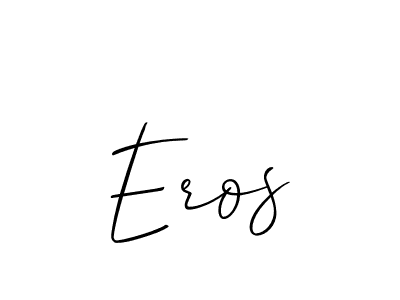 Make a beautiful signature design for name Eros. With this signature (Allison_Script) style, you can create a handwritten signature for free. Eros signature style 2 images and pictures png