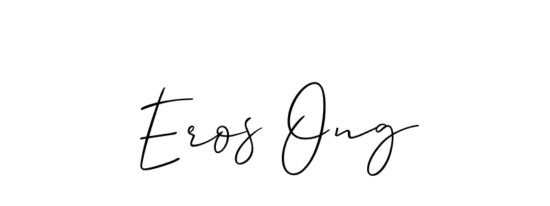Use a signature maker to create a handwritten signature online. With this signature software, you can design (Allison_Script) your own signature for name Eros Ong. Eros Ong signature style 2 images and pictures png