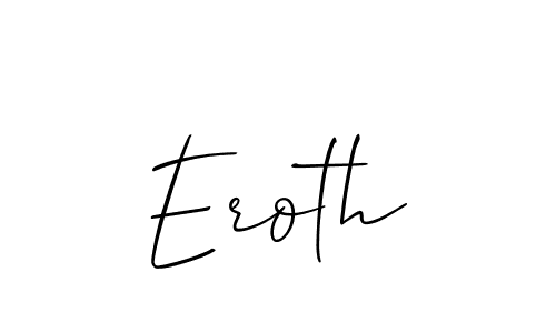 How to make Eroth name signature. Use Allison_Script style for creating short signs online. This is the latest handwritten sign. Eroth signature style 2 images and pictures png