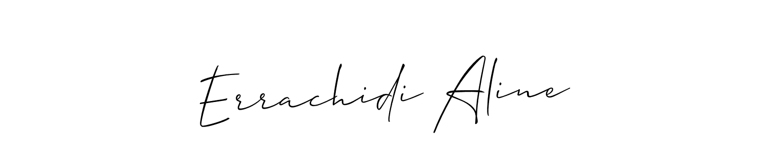 Make a beautiful signature design for name Errachidi Aline. With this signature (Allison_Script) style, you can create a handwritten signature for free. Errachidi Aline signature style 2 images and pictures png