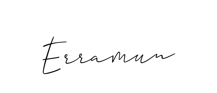 Also we have Erramun name is the best signature style. Create professional handwritten signature collection using Allison_Script autograph style. Erramun signature style 2 images and pictures png