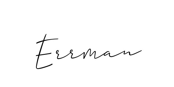 Errman stylish signature style. Best Handwritten Sign (Allison_Script) for my name. Handwritten Signature Collection Ideas for my name Errman. Errman signature style 2 images and pictures png