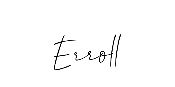 Erroll stylish signature style. Best Handwritten Sign (Allison_Script) for my name. Handwritten Signature Collection Ideas for my name Erroll. Erroll signature style 2 images and pictures png