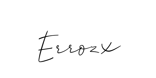 Create a beautiful signature design for name Errozx. With this signature (Allison_Script) fonts, you can make a handwritten signature for free. Errozx signature style 2 images and pictures png