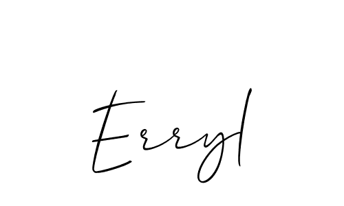 It looks lik you need a new signature style for name Erryl. Design unique handwritten (Allison_Script) signature with our free signature maker in just a few clicks. Erryl signature style 2 images and pictures png