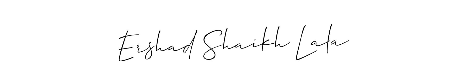 Ershad Shaikh Lala stylish signature style. Best Handwritten Sign (Allison_Script) for my name. Handwritten Signature Collection Ideas for my name Ershad Shaikh Lala. Ershad Shaikh Lala signature style 2 images and pictures png