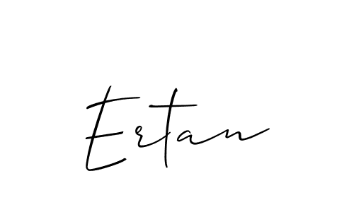 Create a beautiful signature design for name Ertan. With this signature (Allison_Script) fonts, you can make a handwritten signature for free. Ertan signature style 2 images and pictures png