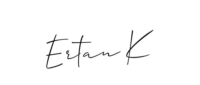 How to make Ertan K signature? Allison_Script is a professional autograph style. Create handwritten signature for Ertan K name. Ertan K signature style 2 images and pictures png