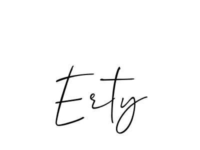 Erty stylish signature style. Best Handwritten Sign (Allison_Script) for my name. Handwritten Signature Collection Ideas for my name Erty. Erty signature style 2 images and pictures png