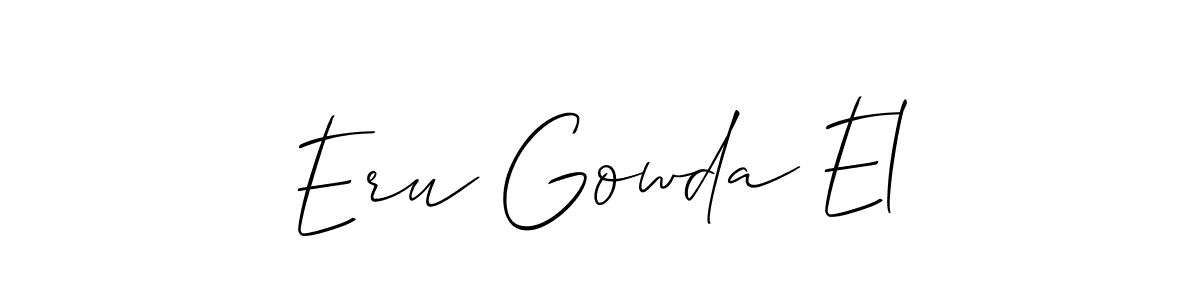 Eru Gowda El stylish signature style. Best Handwritten Sign (Allison_Script) for my name. Handwritten Signature Collection Ideas for my name Eru Gowda El. Eru Gowda El signature style 2 images and pictures png
