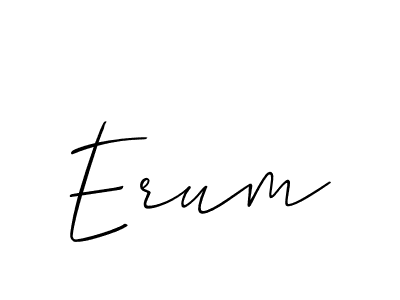 You should practise on your own different ways (Allison_Script) to write your name (Erum) in signature. don't let someone else do it for you. Erum signature style 2 images and pictures png