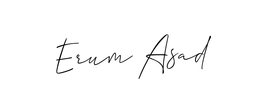 How to Draw Erum Asad signature style? Allison_Script is a latest design signature styles for name Erum Asad. Erum Asad signature style 2 images and pictures png