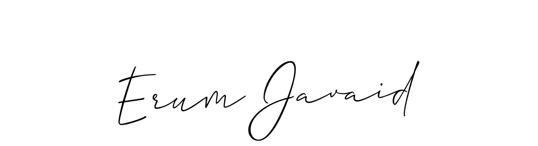 You should practise on your own different ways (Allison_Script) to write your name (Erum Javaid) in signature. don't let someone else do it for you. Erum Javaid signature style 2 images and pictures png