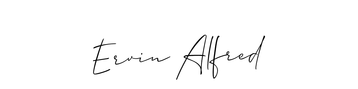 Also we have Ervin Alfred name is the best signature style. Create professional handwritten signature collection using Allison_Script autograph style. Ervin Alfred signature style 2 images and pictures png