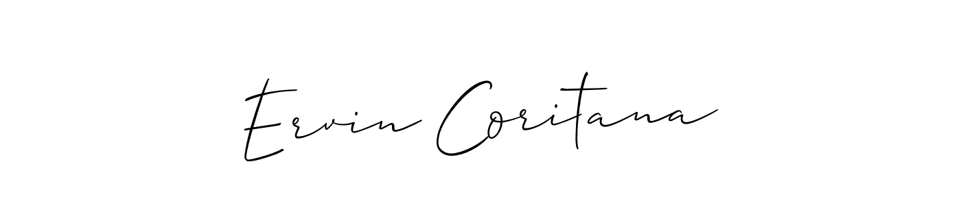 See photos of Ervin Coritana official signature by Spectra . Check more albums & portfolios. Read reviews & check more about Allison_Script font. Ervin Coritana signature style 2 images and pictures png