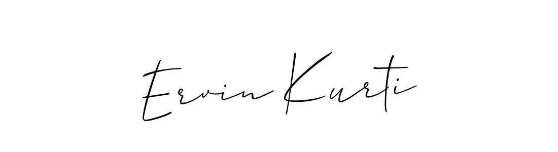 Allison_Script is a professional signature style that is perfect for those who want to add a touch of class to their signature. It is also a great choice for those who want to make their signature more unique. Get Ervin Kurti name to fancy signature for free. Ervin Kurti signature style 2 images and pictures png
