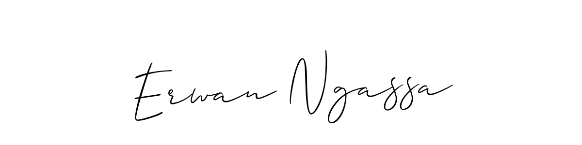 How to make Erwan Ngassa signature? Allison_Script is a professional autograph style. Create handwritten signature for Erwan Ngassa name. Erwan Ngassa signature style 2 images and pictures png