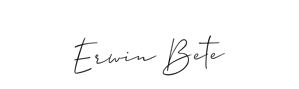 Erwin Bete stylish signature style. Best Handwritten Sign (Allison_Script) for my name. Handwritten Signature Collection Ideas for my name Erwin Bete. Erwin Bete signature style 2 images and pictures png