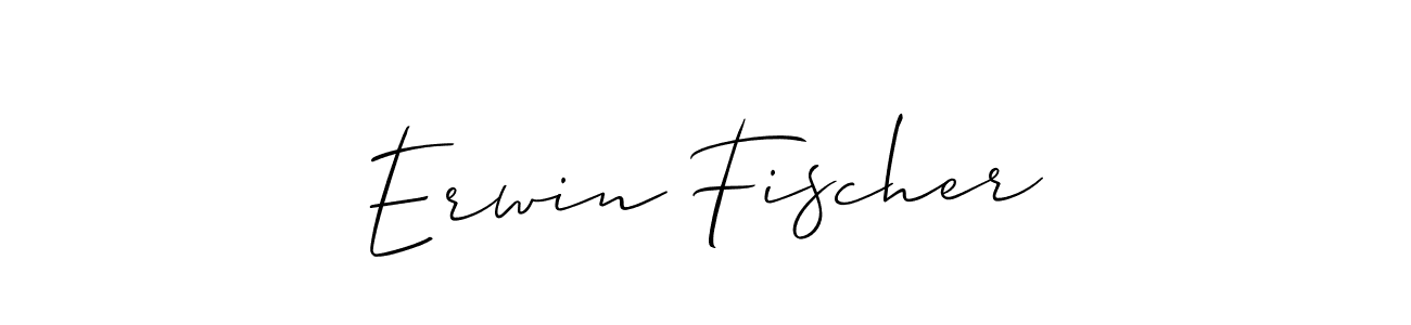 How to make Erwin Fischer name signature. Use Allison_Script style for creating short signs online. This is the latest handwritten sign. Erwin Fischer signature style 2 images and pictures png
