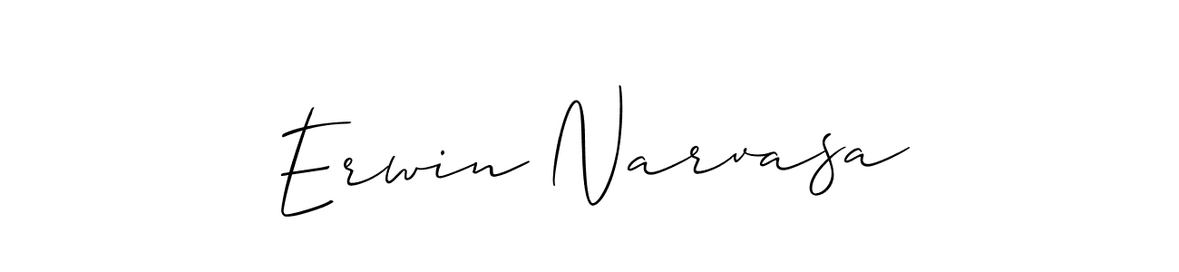 Erwin Narvasa stylish signature style. Best Handwritten Sign (Allison_Script) for my name. Handwritten Signature Collection Ideas for my name Erwin Narvasa. Erwin Narvasa signature style 2 images and pictures png