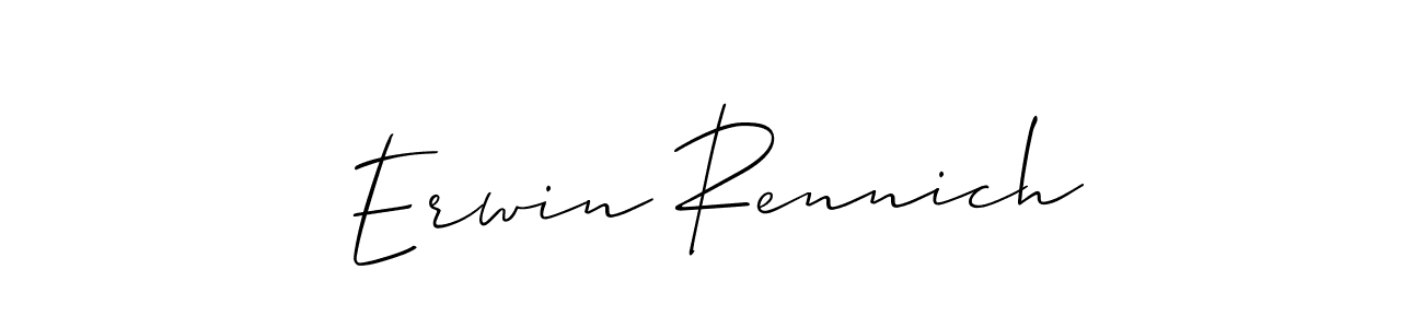 How to make Erwin Rennich name signature. Use Allison_Script style for creating short signs online. This is the latest handwritten sign. Erwin Rennich signature style 2 images and pictures png