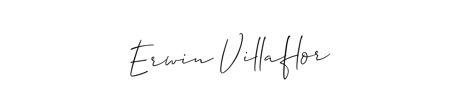 Also we have Erwin Villaflor name is the best signature style. Create professional handwritten signature collection using Allison_Script autograph style. Erwin Villaflor signature style 2 images and pictures png