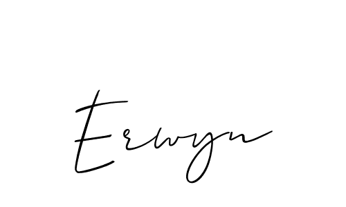 It looks lik you need a new signature style for name Erwyn. Design unique handwritten (Allison_Script) signature with our free signature maker in just a few clicks. Erwyn signature style 2 images and pictures png