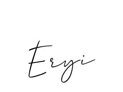 Allison_Script is a professional signature style that is perfect for those who want to add a touch of class to their signature. It is also a great choice for those who want to make their signature more unique. Get Eryi name to fancy signature for free. Eryi signature style 2 images and pictures png