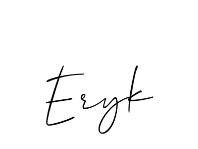 The best way (Allison_Script) to make a short signature is to pick only two or three words in your name. The name Eryk include a total of six letters. For converting this name. Eryk signature style 2 images and pictures png