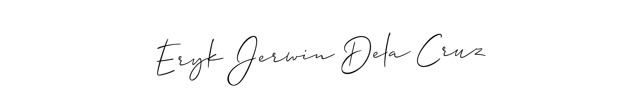 How to make Eryk Jerwin Dela Cruz name signature. Use Allison_Script style for creating short signs online. This is the latest handwritten sign. Eryk Jerwin Dela Cruz signature style 2 images and pictures png